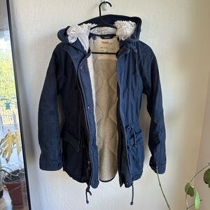 Aritzia TNA Griffith Blue Parka Size Small
